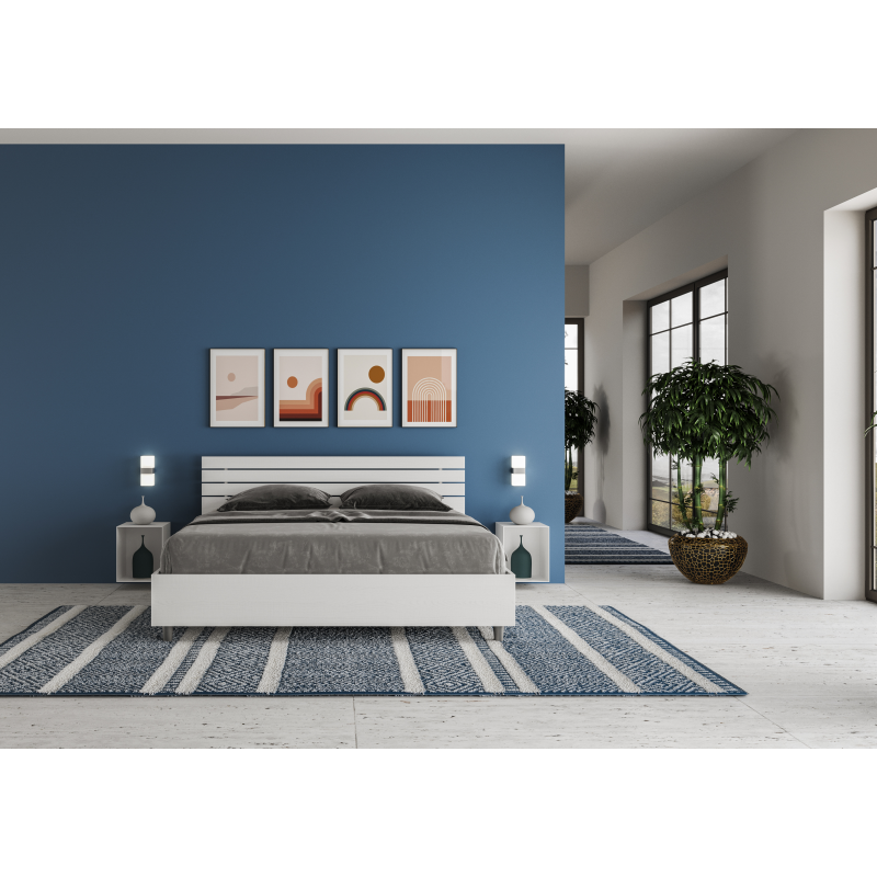 Letto Matrimoniale 160x190 cm testata dritta con doghe Ankel