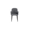 Set di 4 Sedie rivestita in tessuto easy-clean Gambe in metallo verniciato Nero Sophia 53.5cm X 62.5cm H 80cm Stones