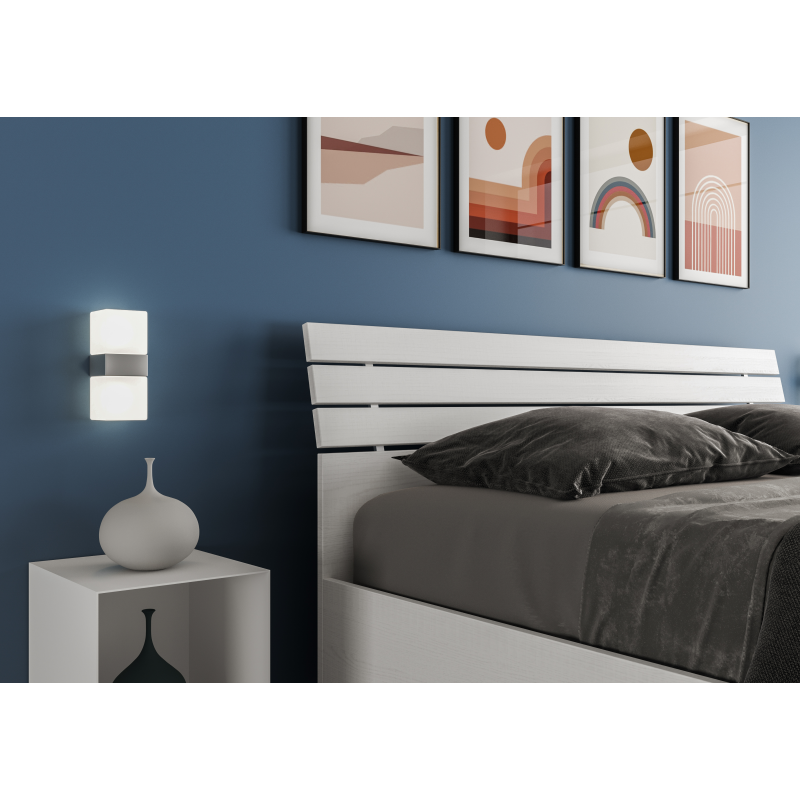 Letto Matrimoniale 160x190 cm testata inclinata con doghe Ankel