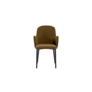 Zoom Set di 4 Sedie rivestita in tessuto easy-clean Gambe in metallo verniciato Nero Sophia 53.5cm X 62.5cm H 80cm Stones