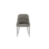 Set di 4 Sedie rivestita in tessuto easy-clean Gambe in metallo verniciato Nero Ginevra 54cm X 63cm H 89cm Stones