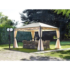 Zoom Gazebo rettangolare MOIA 3x4 in ferro epoxy antracite