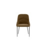 Set di 4 Sedie rivestita in tessuto easy-clean Gambe in metallo verniciato Nero Ginevra 54cm X 63cm H 89cm Stones