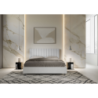Letto Matrimoniale 160x200 cm struttura bianco frassino testata Kaia