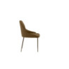 Set di 4 Sedie rivestita in tessuto easy-clean Gambe in metallo verniciato Bronzo Ginevra 54cm X 63cm H 89cm Stones