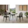Set di 4 Sedie con gambe e seduta in policarbonato colore Grigio Ruby 42.5cm X 53cm H 82.5cm Stones