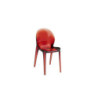 Set di 4 Sedie con gambe e seduta in policarbonato colore Rosso Ruby 42.5cm X 53cm H 82.5cm Stones