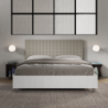Letto Matrimoniale 160x190 cm struttura bianco frassino testata Burmy