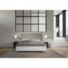 Letto Matrimoniale 160x190 cm struttura bianco frassino testata Burmy