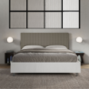 Letto Matrimoniale 160x190 cm struttura bianco frassino testata Burmy