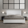 Letto Matrimoniale 160x190 cm struttura bianco frassino testata Burmy