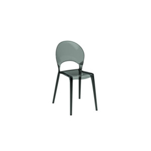 Zoom Set di 4 Sedie con gambe e seduta in policarbonato Grigio Pearl 49.5cm X 53cm H 84cm Stones