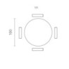 Tavolo fisso con top in ceramica Base in metallo verniciato Side 100cm X 100cm H 76cm Stones