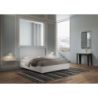 Letto Matrimoniale 160x190 cm struttura bianco frassino testata Level
