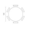 Tavolo fisso con top in ceramica Base in metallo verniciato Side 120cm X 120cm H 76cm Stones