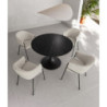 Tavolo fisso con top in ceramica Base in metallo verniciato Side 120cm X 120cm H 76cm Stones