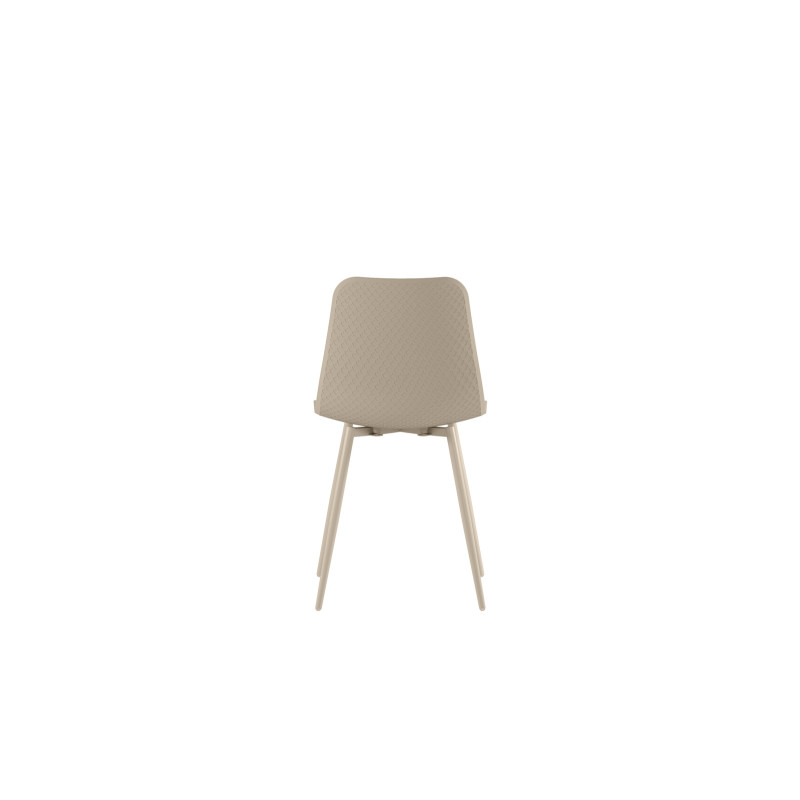Set di 4 Sedie in polipropilene Gambe metallo verniciato Cover 50cm X 58cm H 85cm Stones
