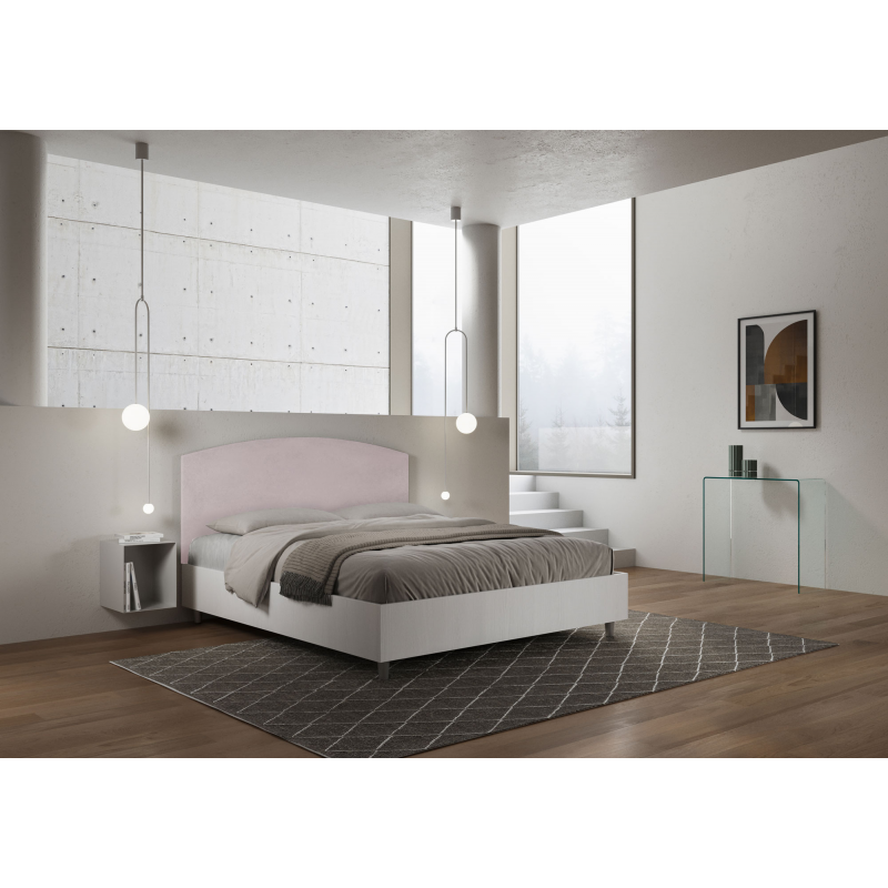Letto Matrimoniale 160x190 cm struttura bianco frassino testata Antilia