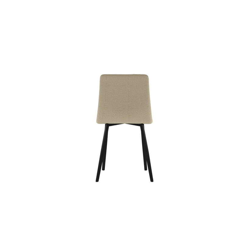 Set di 4 Sedie rivestita in tessuto easy-clean Gambe in metallo verniciato Ariel 46cm X 55cm H 87.5cm Stones