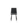 Set di 4 Sedie rivestita in tessuto easy-clean Gambe in metallo verniciato Ariel 46cm X 55cm H 87.5cm Stones