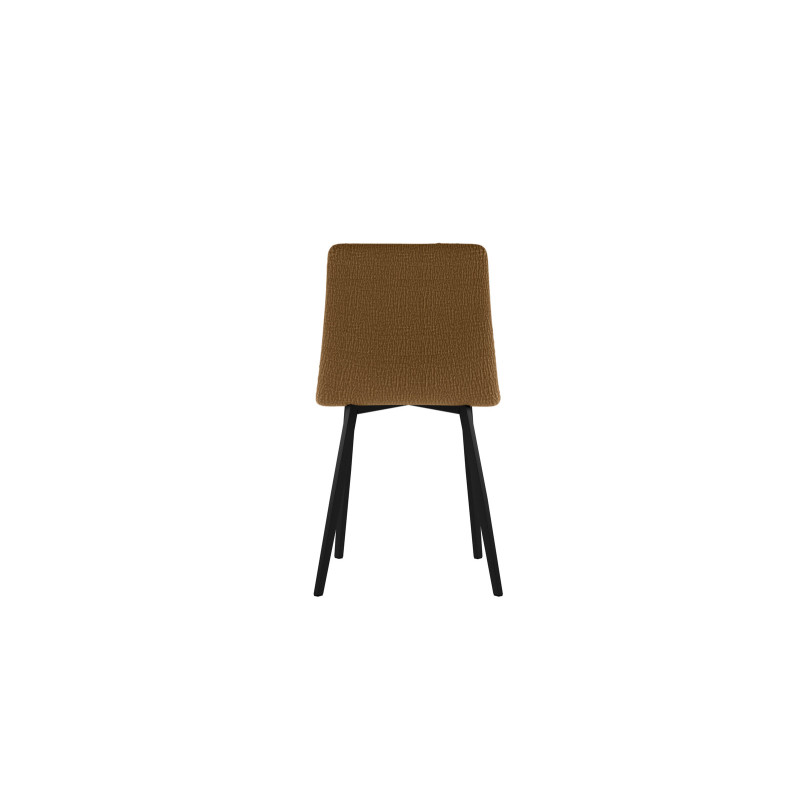 Set di 4 Sedie rivestita in tessuto easy-clean Gambe in metallo verniciato Ariel 46cm X 55cm H 87.5cm Stones