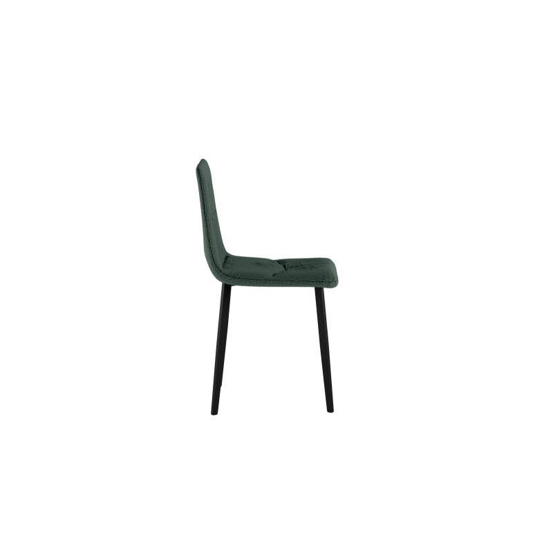 Set di 4 Sedie rivestita in tessuto easy-clean Gambe in metallo verniciato Ariel 46cm X 55cm H 87.5cm Stones