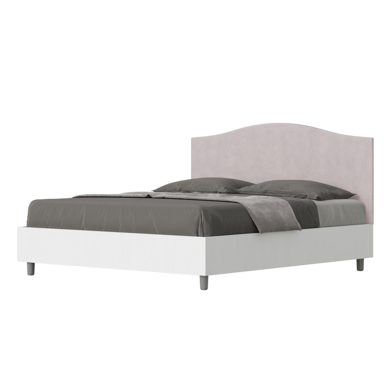 Letto Matrimoniale 160x190 cm struttura bianco frassino testata Grace