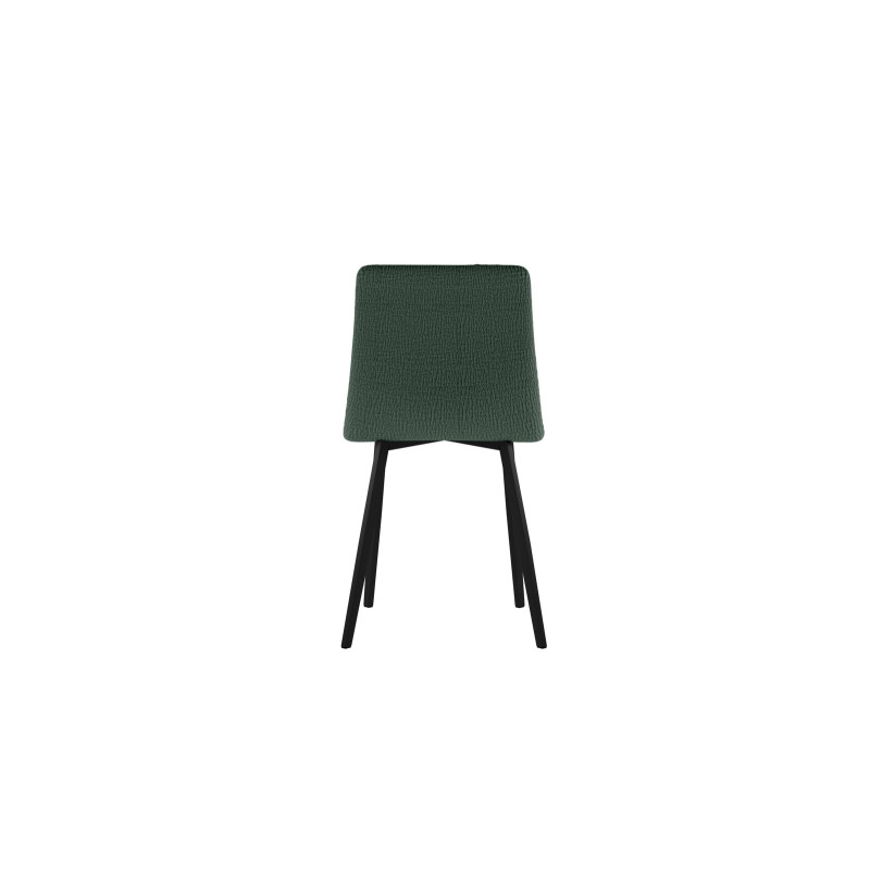 Set di 4 Sedie rivestita in tessuto easy-clean Gambe in metallo verniciato Ariel 46cm X 55cm H 87.5cm Stones