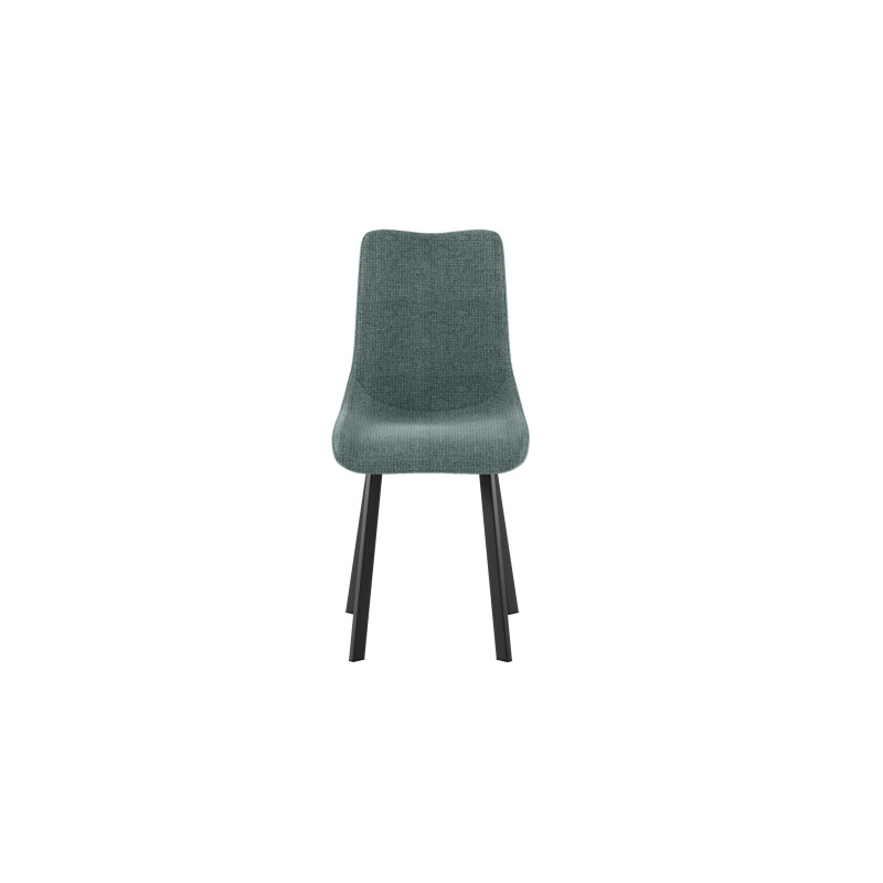 Set di 4 Sedie rivestita in tessuto easy-clean Gambe in metallo verniciato Iris 45cm X 56cm H 86cm Stones