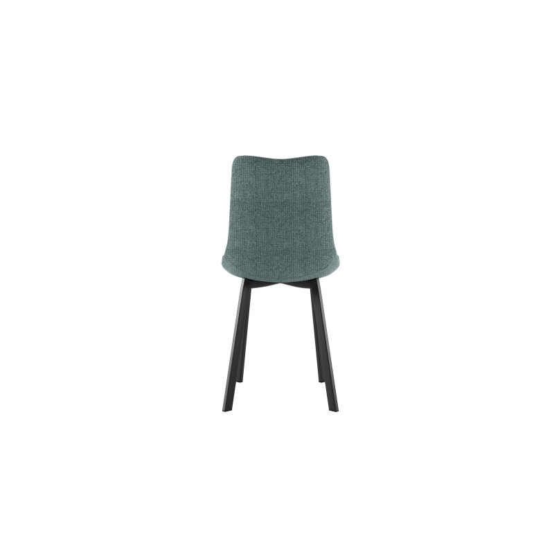 Set di 4 Sedie rivestita in tessuto easy-clean Gambe in metallo verniciato Iris 45cm X 56cm H 86cm Stones