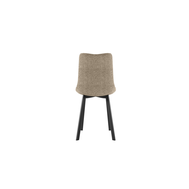 Set di 4 Sedie rivestita in tessuto easy-clean Gambe in metallo verniciato Iris 45cm X 56cm H 86cm Stones