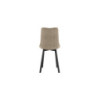 Set di 4 Sedie rivestita in tessuto easy-clean Gambe in metallo verniciato Iris 45cm X 56cm H 86cm Stones