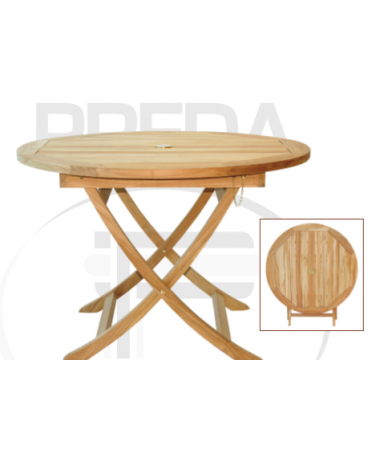 Tavolo rotondo in legno Teak - 110 cm