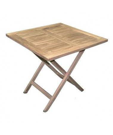 Zoom Tavolo Vulcano quadrato MOIA in legno teak - 80 cm