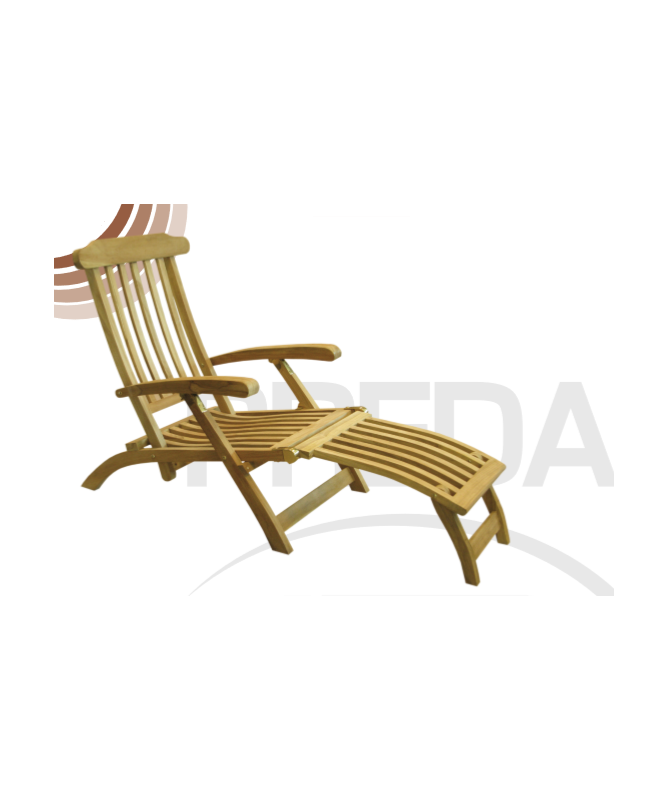 SEDIA con poggiagambe CHAISELOUNGE in TEAK