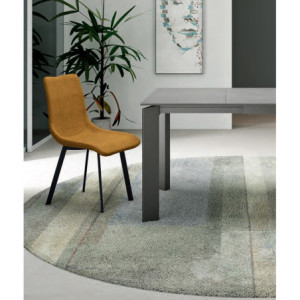 Sedia rivestita in tessuto easy-clean Gambe in metallo verniciato Iris 45cm X 56cm H 86cm Stones