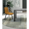 Set di 4 Sedie rivestita in tessuto easy-clean Gambe in metallo verniciato Iris 45cm X 56cm H 86cm Stones