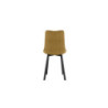 Set di 4 Sedie rivestita in tessuto easy-clean Gambe in metallo verniciato Iris 45cm X 56cm H 86cm Stones