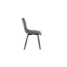 Set di 4 Sedie rivestita in tessuto easy-clean Gambe in metallo verniciato Iris 45cm X 56cm H 86cm Stones