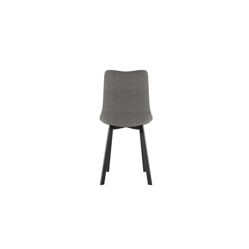 Set di 4 Sedie rivestita in tessuto easy-clean Gambe in metallo verniciato Iris 45cm X 56cm H 86cm Stones