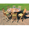 Tavolo Moia Capraia tondo estensibile legno teak 170cm giardino