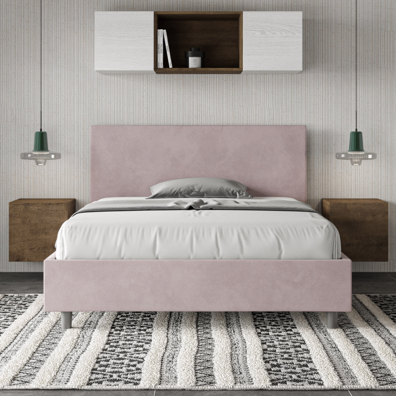 Letto imbottito Matrimoniale francese 140x200 cm Adele