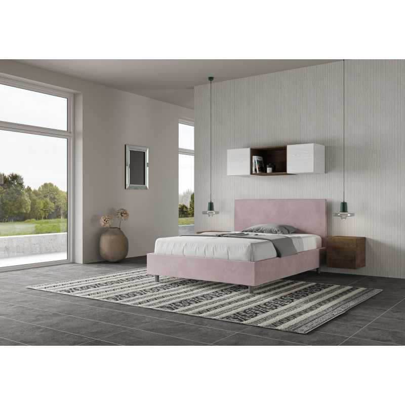 Letto imbottito Matrimoniale francese 140x200 cm Adele