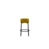 Set di 2 Sgabelli rivestito in tessuto Gambe metallo verniciato Syd 41cm X 41cm H 67cm Stones