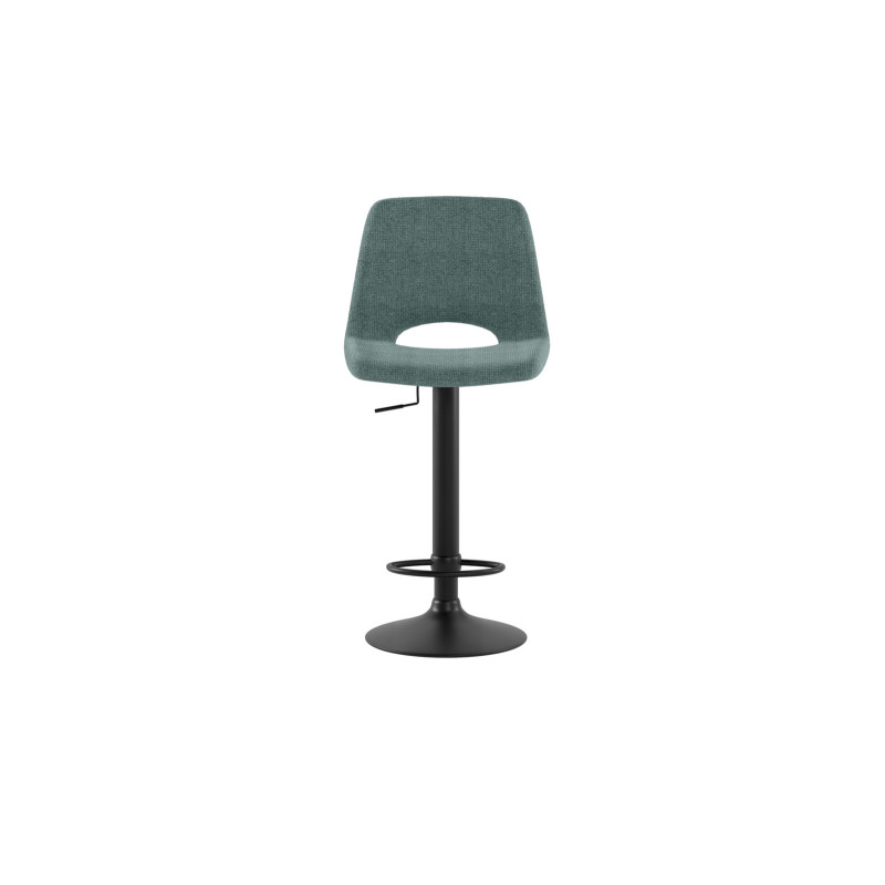 Set di 2 Sgabelli con alzata a GAS rivestito in tessuto easy-clean Gambe metallo verniciato Alex 45cm X 52cm H 88,5/103,5cm Ston