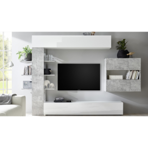 Zoom Parete attrezzata libreria Astrakat colore beton