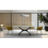 Tavolo fisso con top in ceramica su vetro Gambe in metallo verniciato/soft-touch Atlas 110cm X 220cm H 75cm Stones