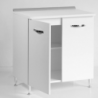Base cucina 80x50x85H due ante bianco frassinato EFFEZETA ITALIA