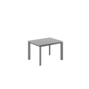 Zoom Tavolo allungabile con top in vetro Gambe in metallo verniciato Allunghe interne Frame 80cm X 120-170cm H 75cm Stones