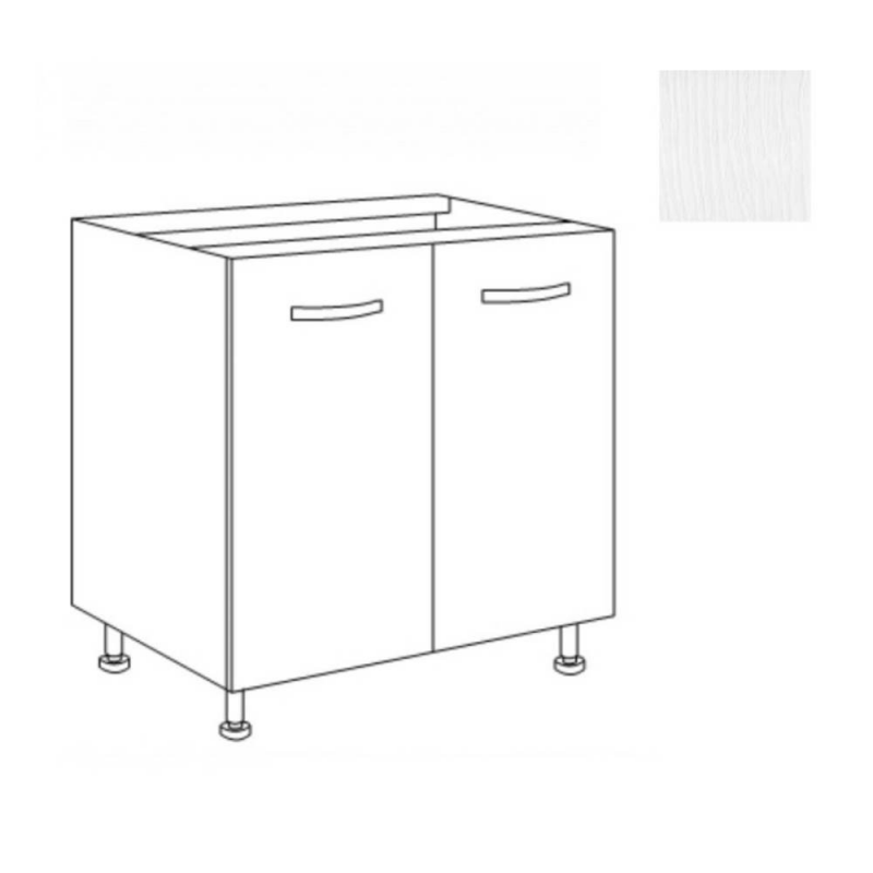 Base cucina 80x60x82 due ante bianco frassinato EFFEZETA ITALIA